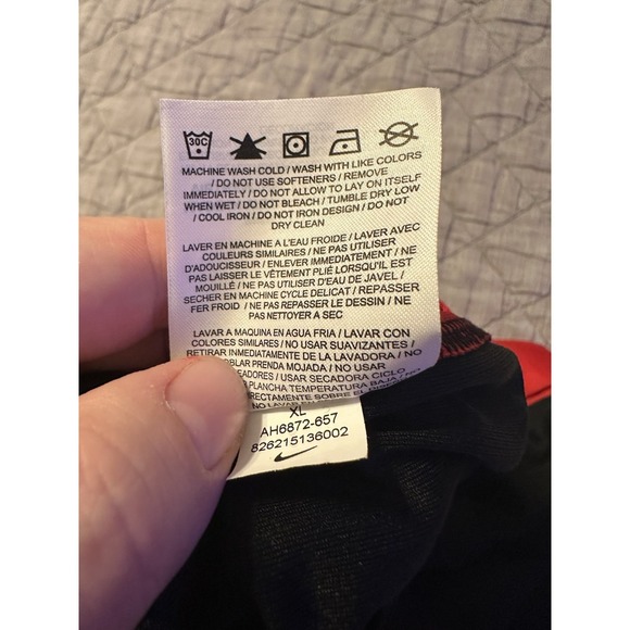 Nike Dri Fit Basketball Shorts Mens XL Red Black White Athletic Mesh Sportswear - Picture 9 of 10